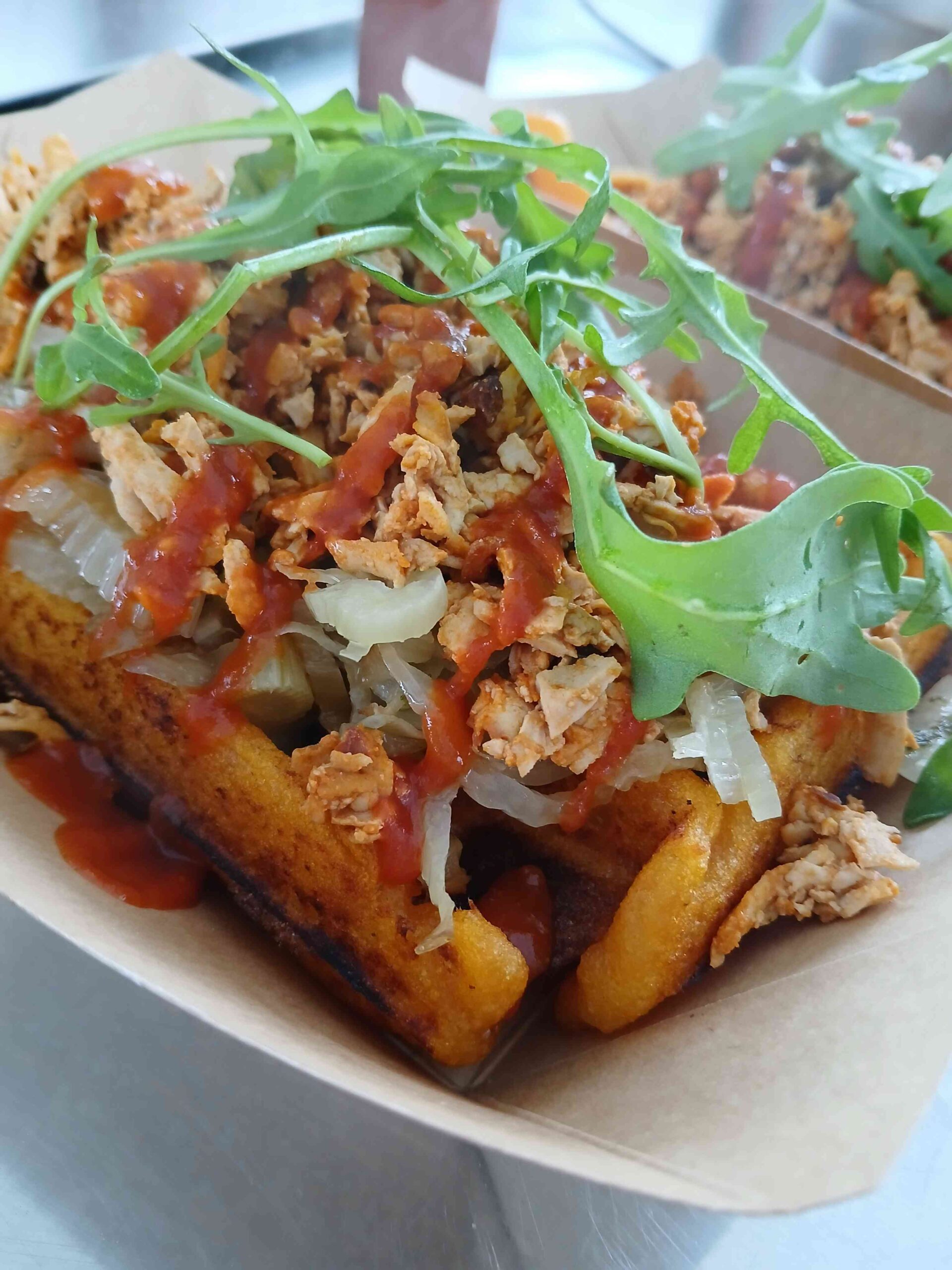 gaufre salée vegan mulhouse sauce piquante